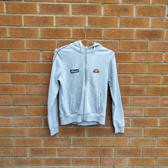 Ellesse Full-Zip Up Light Grey Woman's Hoodie - Picture 6 of 6